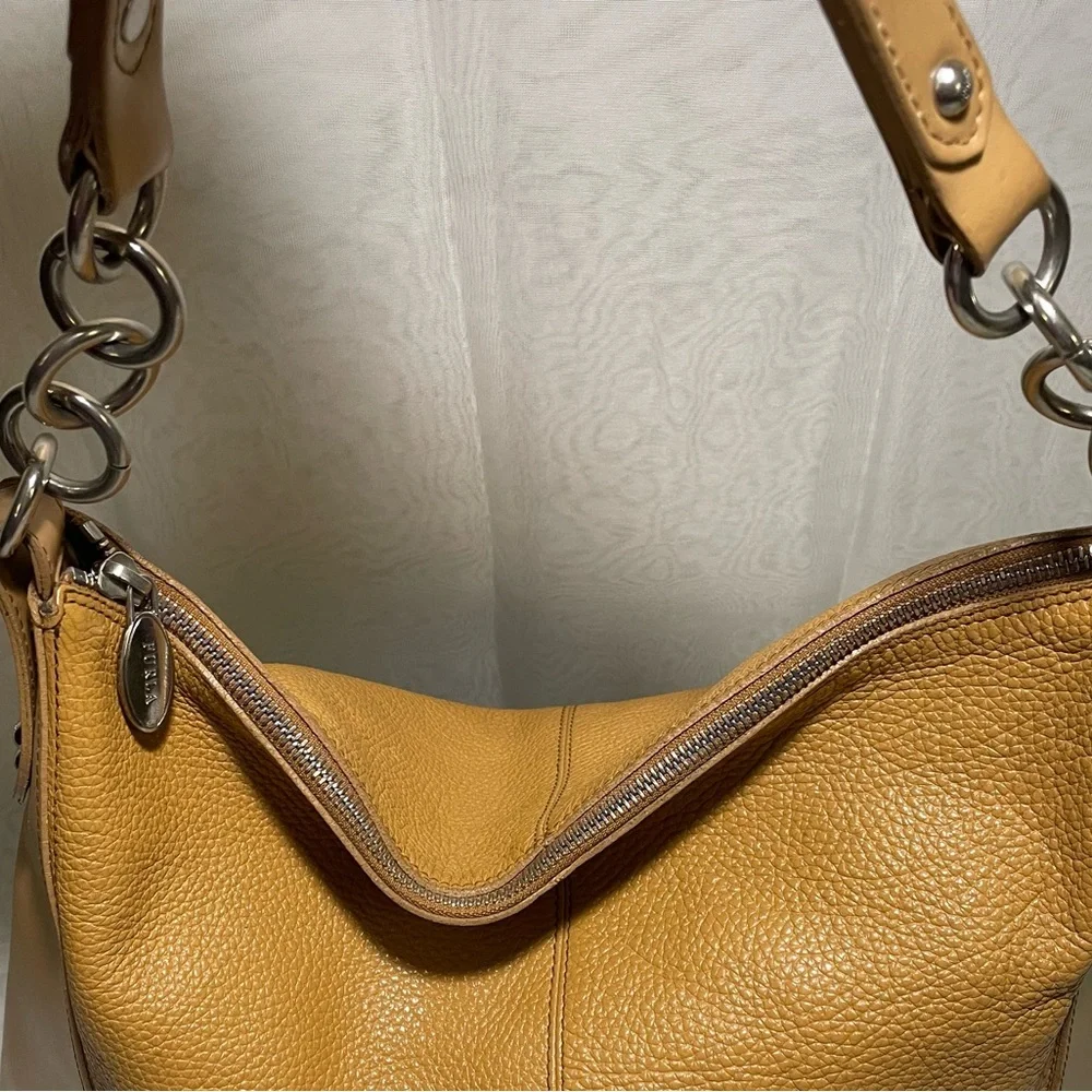 Vintage Furla Studded Leather Hobo Shoulder Bag ✨RARE✨